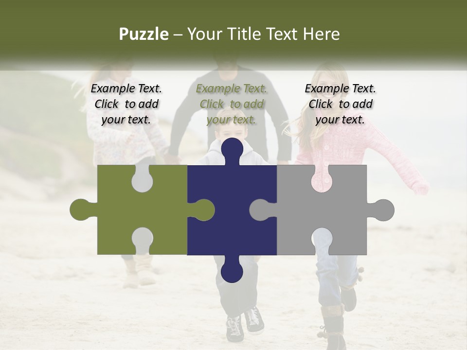 A Group Of People Walking Down A Beach Holding Hands PowerPoint Template