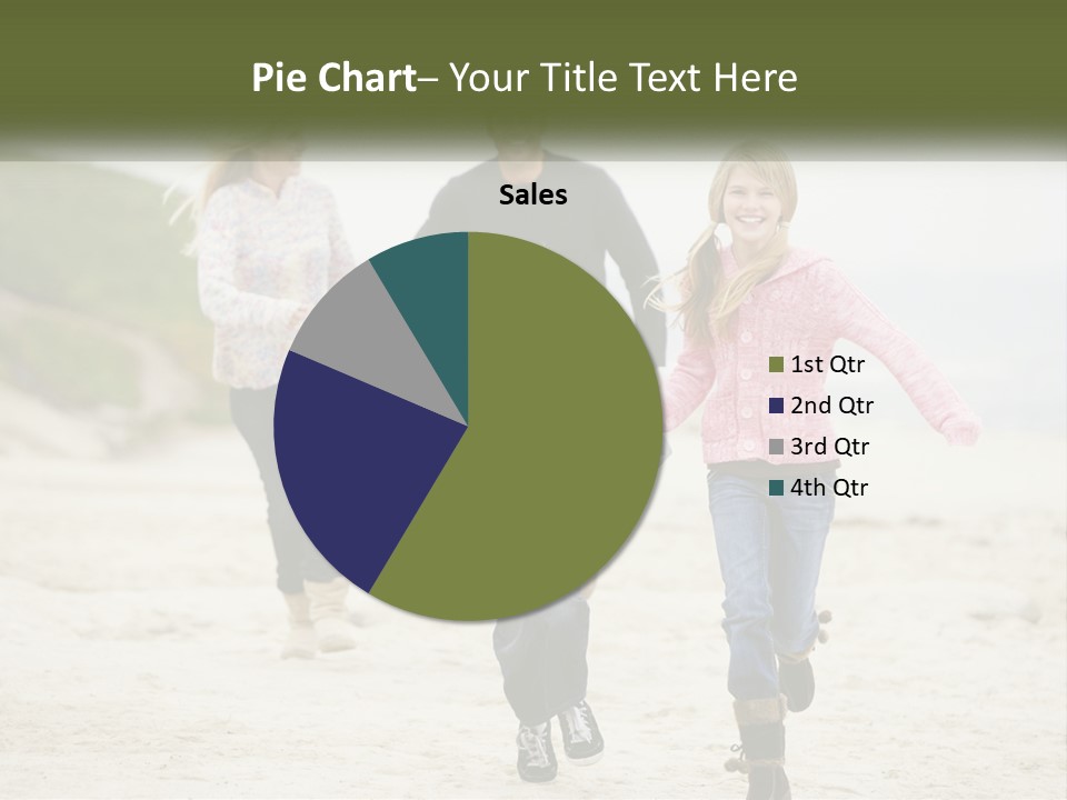 A Group Of People Walking Down A Beach Holding Hands PowerPoint Template