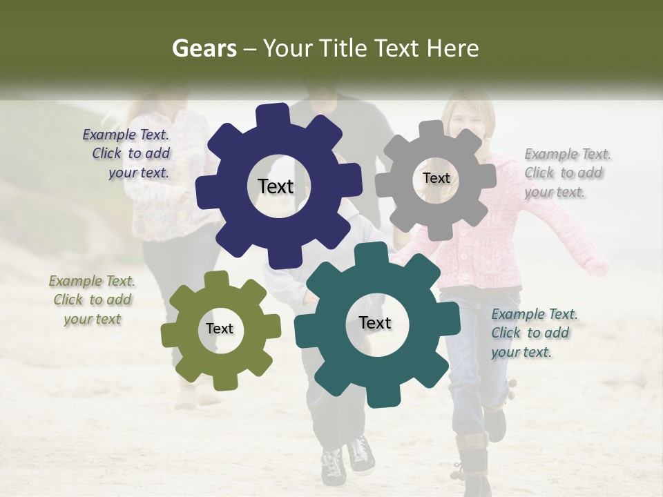 A Group Of People Walking Down A Beach Holding Hands PowerPoint Template