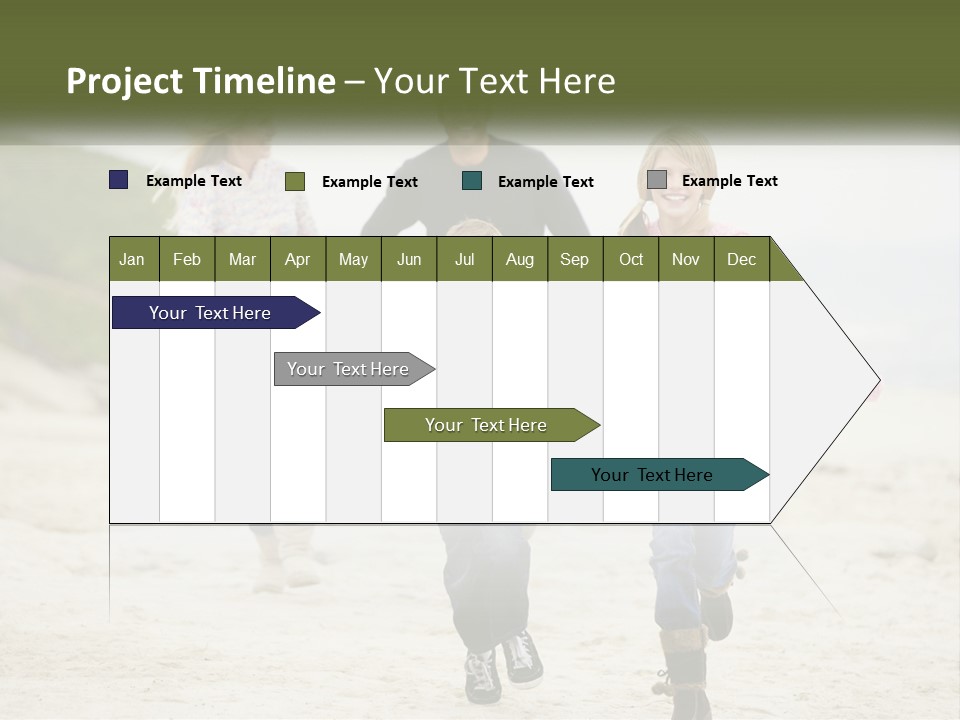 A Group Of People Walking Down A Beach Holding Hands PowerPoint Template