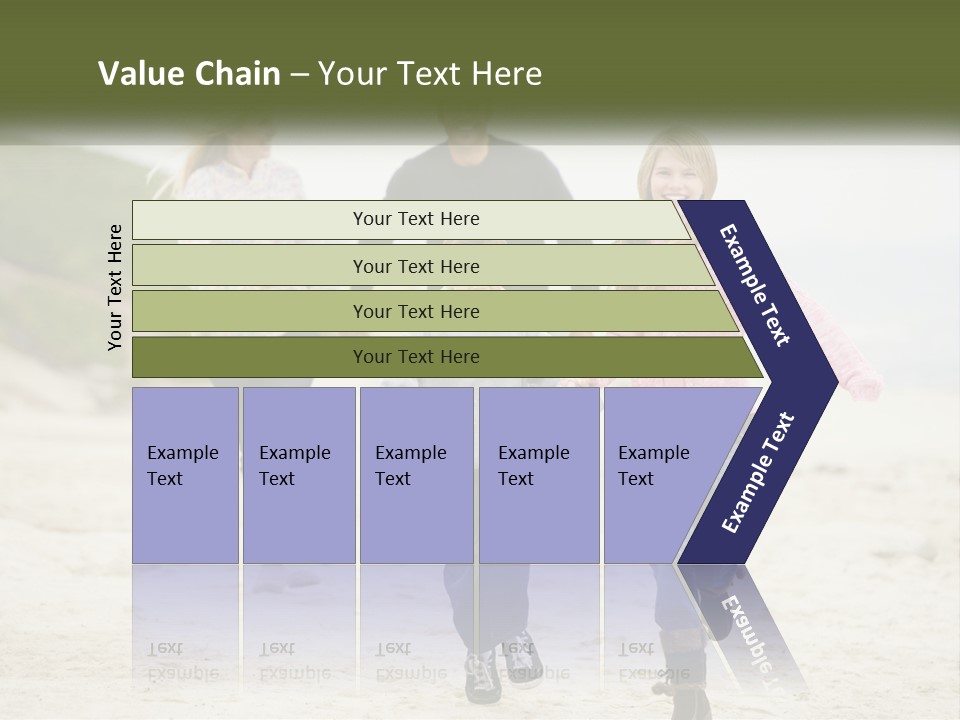 A Group Of People Walking Down A Beach Holding Hands PowerPoint Template