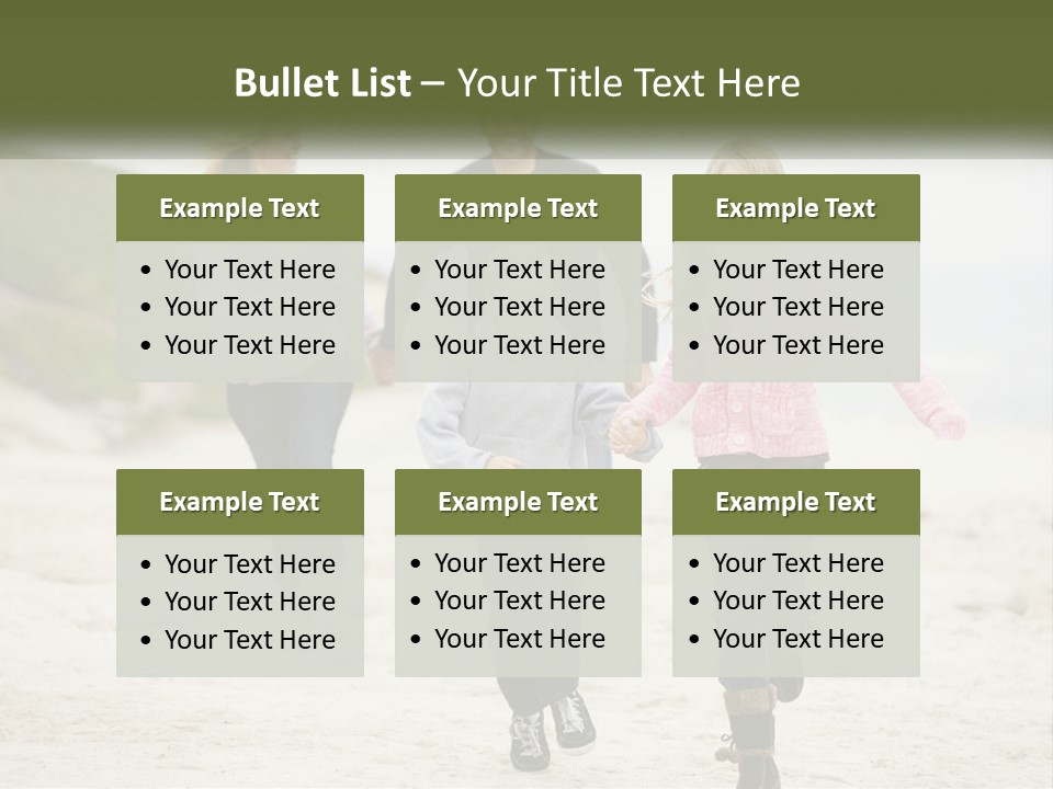 A Group Of People Walking Down A Beach Holding Hands PowerPoint Template