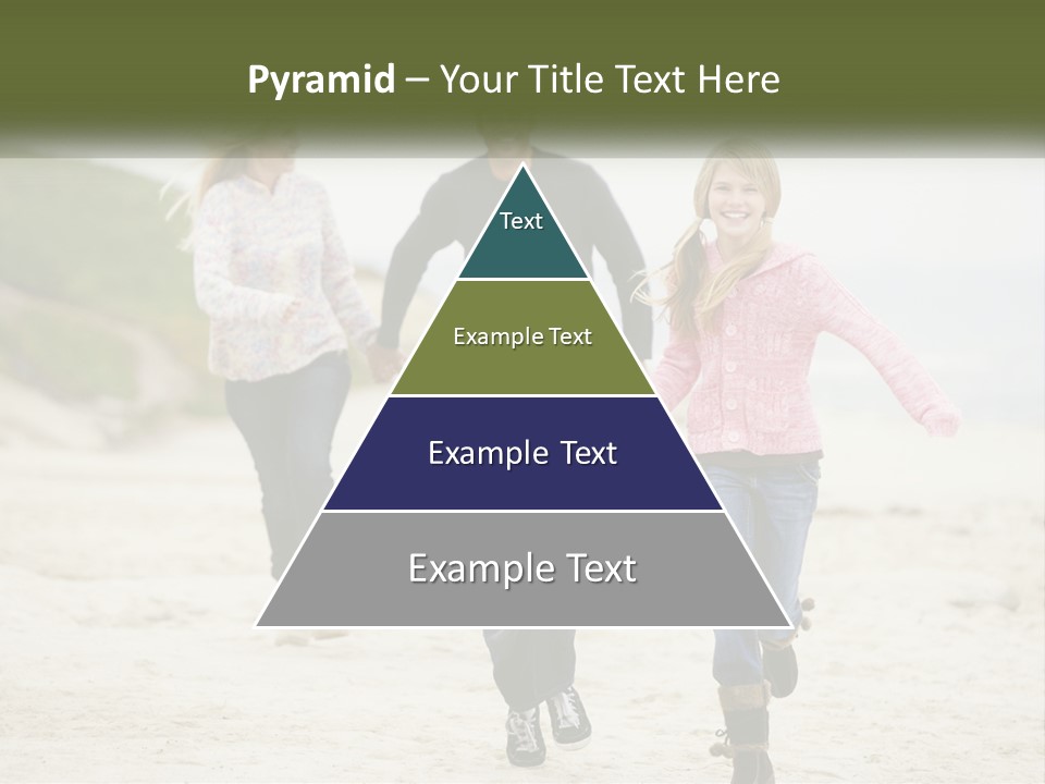 A Group Of People Walking Down A Beach Holding Hands PowerPoint Template