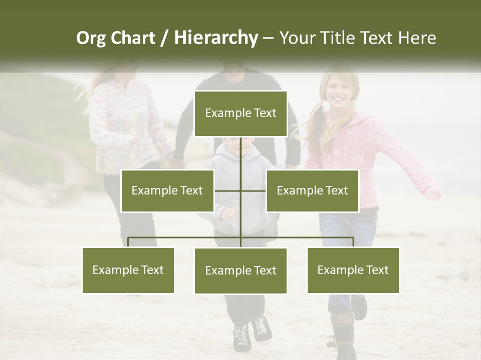 A Group Of People Walking Down A Beach Holding Hands PowerPoint Template