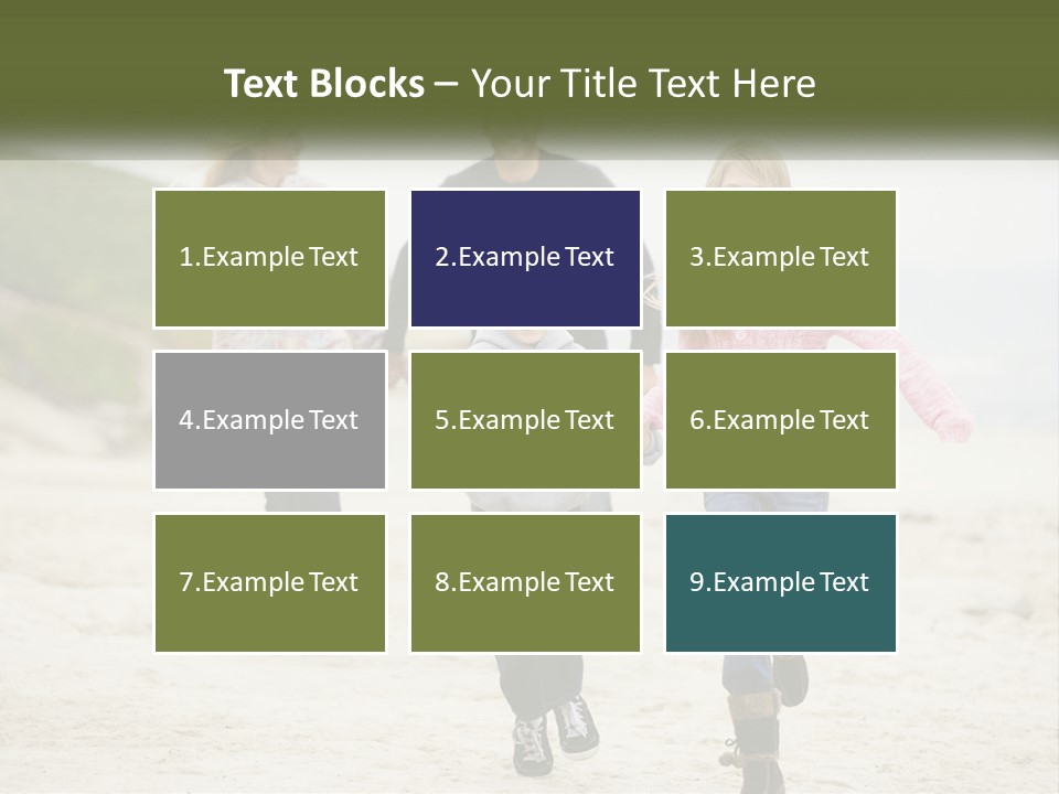 A Group Of People Walking Down A Beach Holding Hands PowerPoint Template