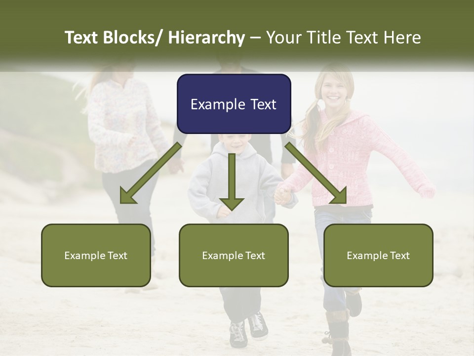 A Group Of People Walking Down A Beach Holding Hands PowerPoint Template