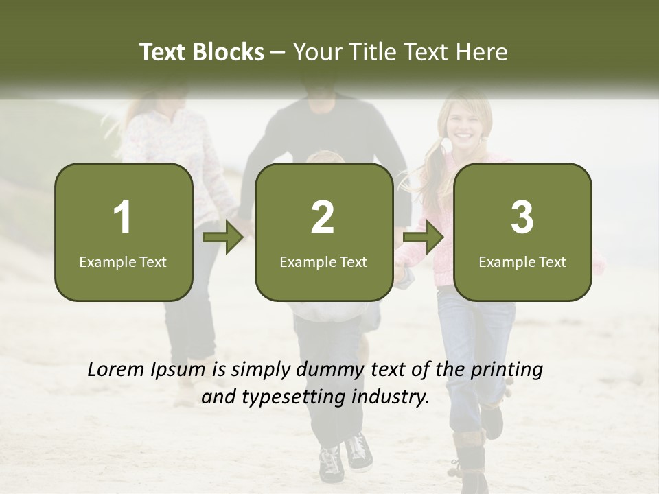 A Group Of People Walking Down A Beach Holding Hands PowerPoint Template