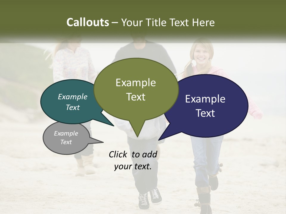 A Group Of People Walking Down A Beach Holding Hands PowerPoint Template