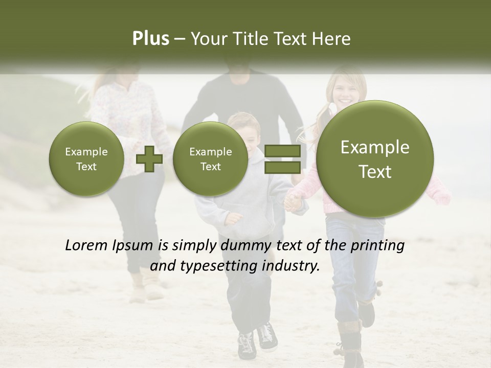 A Group Of People Walking Down A Beach Holding Hands PowerPoint Template