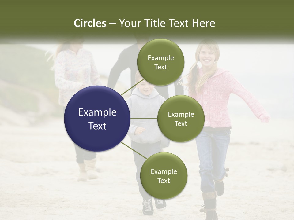 A Group Of People Walking Down A Beach Holding Hands PowerPoint Template