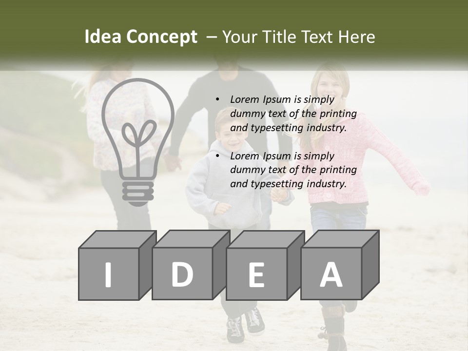 A Group Of People Walking Down A Beach Holding Hands PowerPoint Template