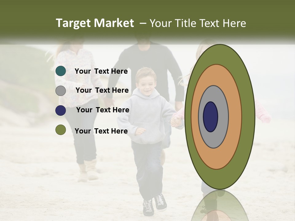 A Group Of People Walking Down A Beach Holding Hands PowerPoint Template