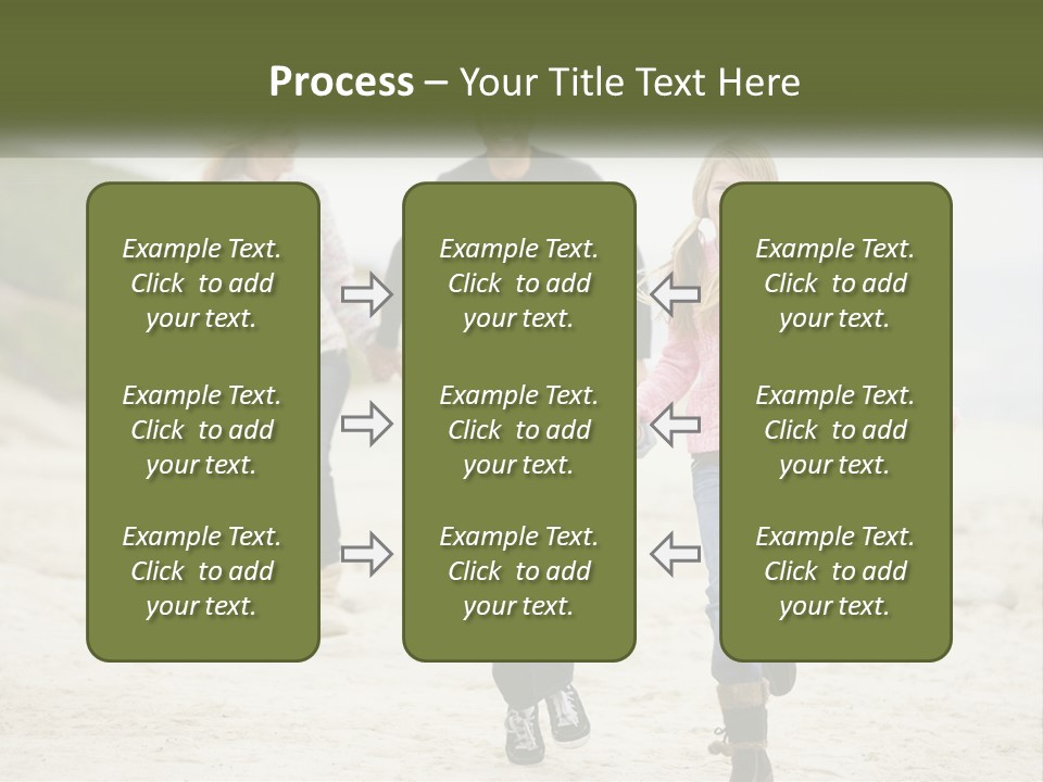 A Group Of People Walking Down A Beach Holding Hands PowerPoint Template