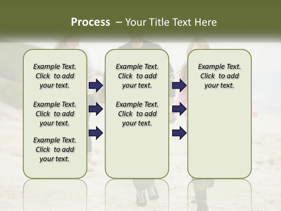 A Group Of People Walking Down A Beach Holding Hands PowerPoint Template