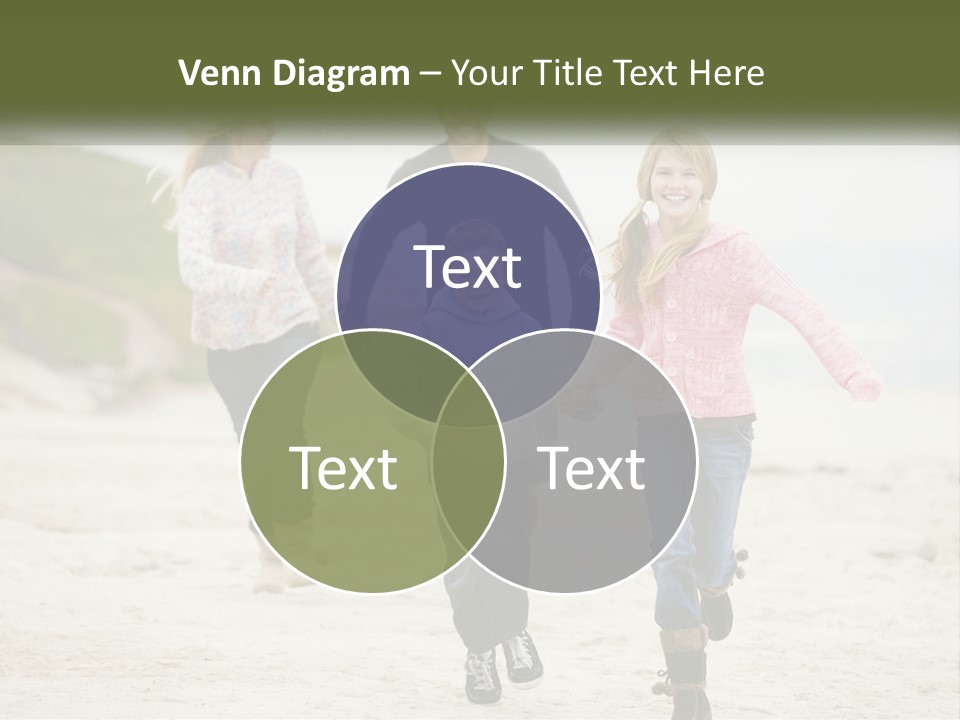 A Group Of People Walking Down A Beach Holding Hands PowerPoint Template