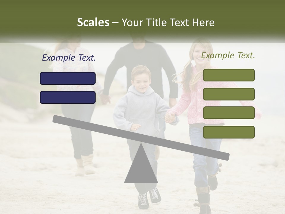 A Group Of People Walking Down A Beach Holding Hands PowerPoint Template