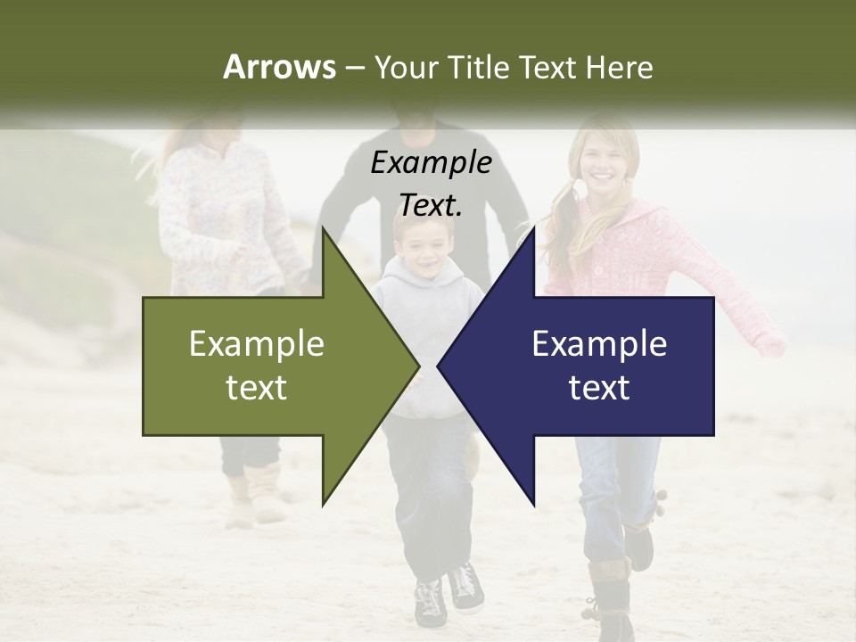 A Group Of People Walking Down A Beach Holding Hands PowerPoint Template