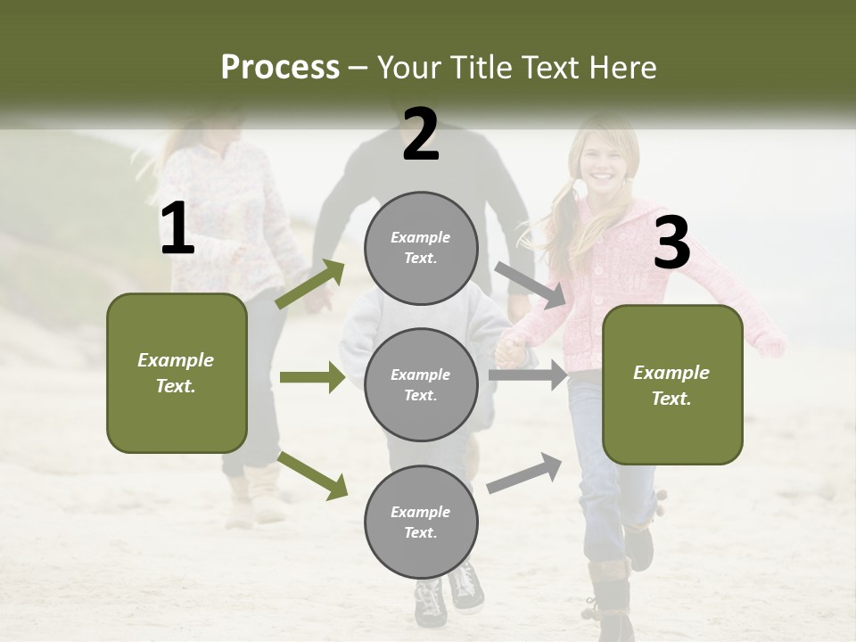 A Group Of People Walking Down A Beach Holding Hands PowerPoint Template