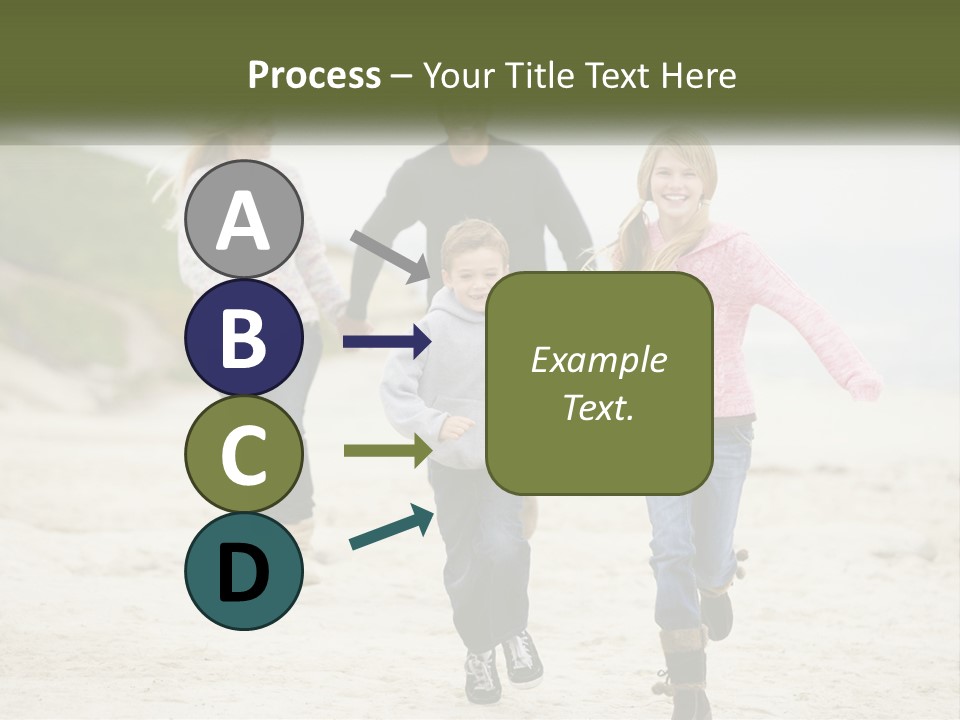 A Group Of People Walking Down A Beach Holding Hands PowerPoint Template