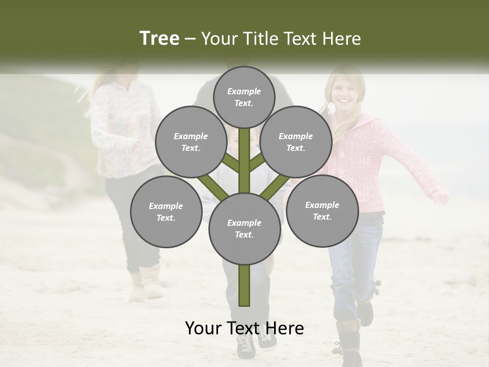 A Group Of People Walking Down A Beach Holding Hands PowerPoint Template