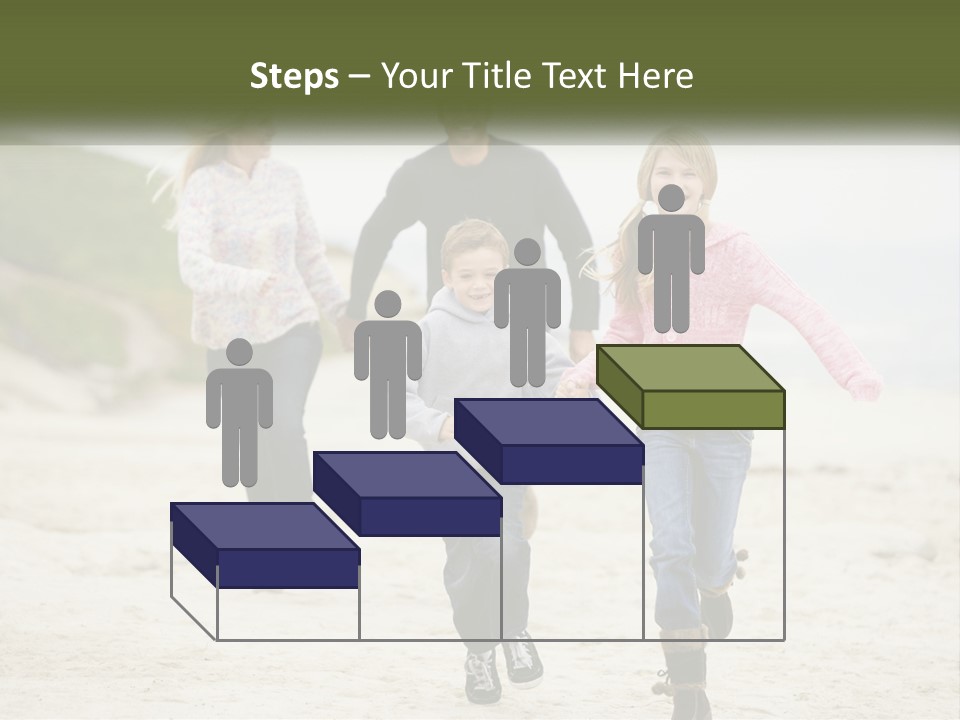 A Group Of People Walking Down A Beach Holding Hands PowerPoint Template