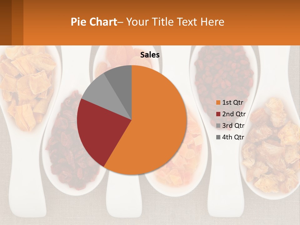 Four Spoons Filled With Different Types Of Food PowerPoint Template