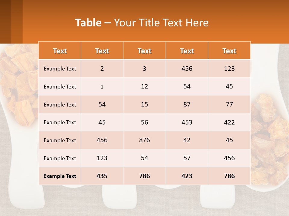 Four Spoons Filled With Different Types Of Food PowerPoint Template