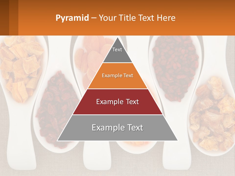 Four Spoons Filled With Different Types Of Food PowerPoint Template