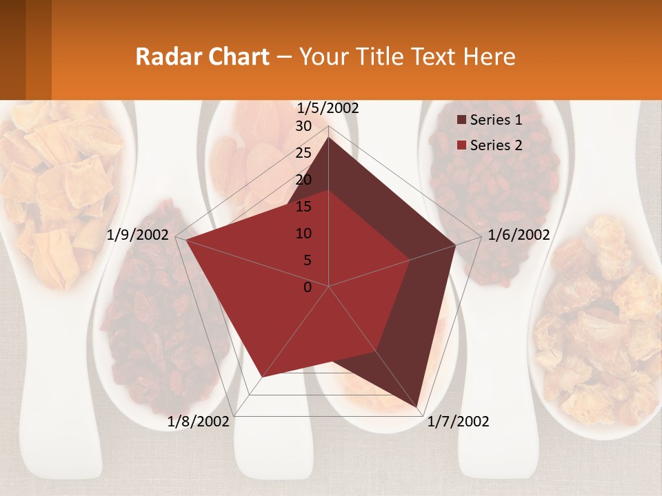 Four Spoons Filled With Different Types Of Food PowerPoint Template