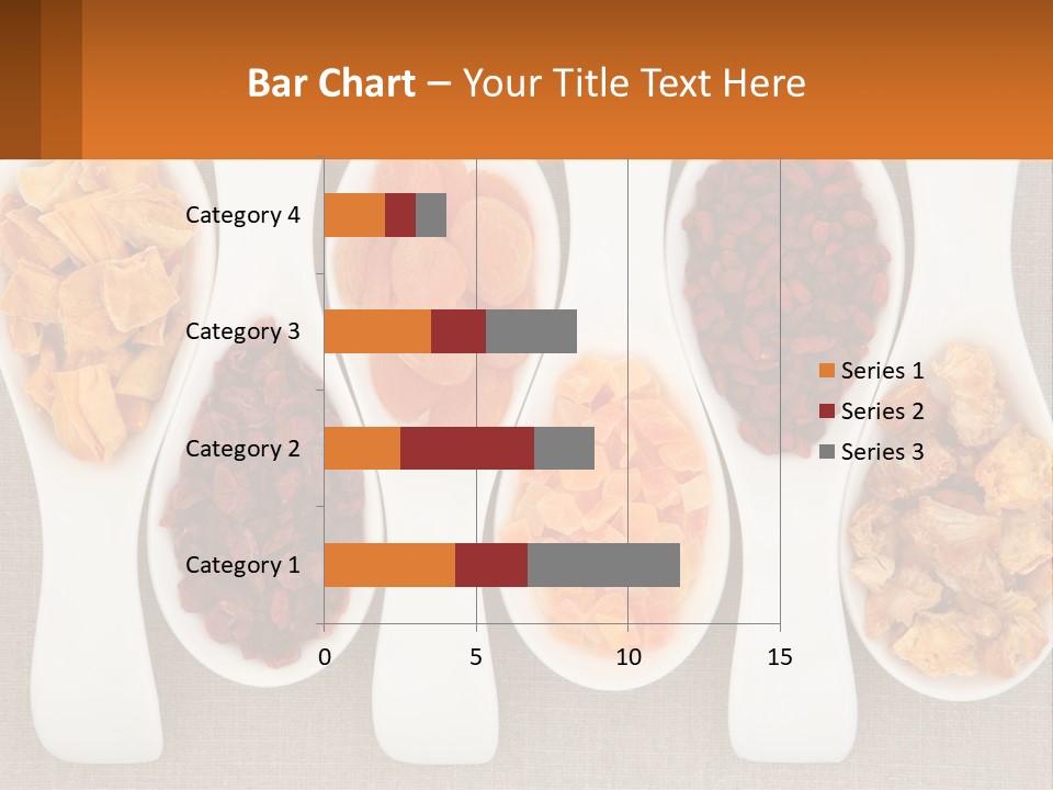 Four Spoons Filled With Different Types Of Food PowerPoint Template