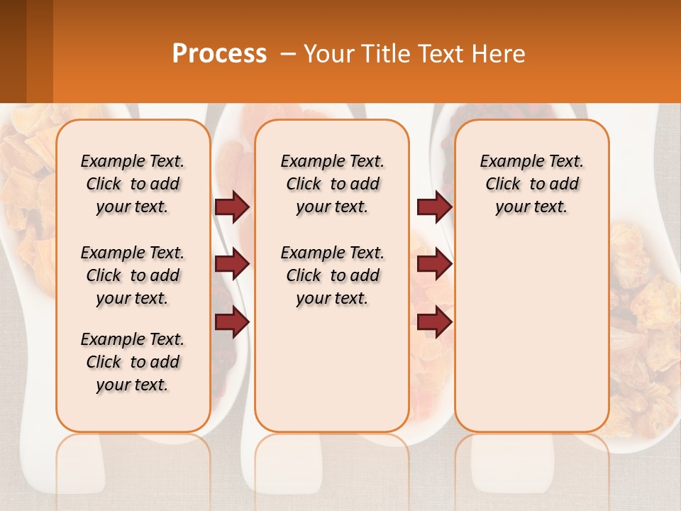 Four Spoons Filled With Different Types Of Food PowerPoint Template