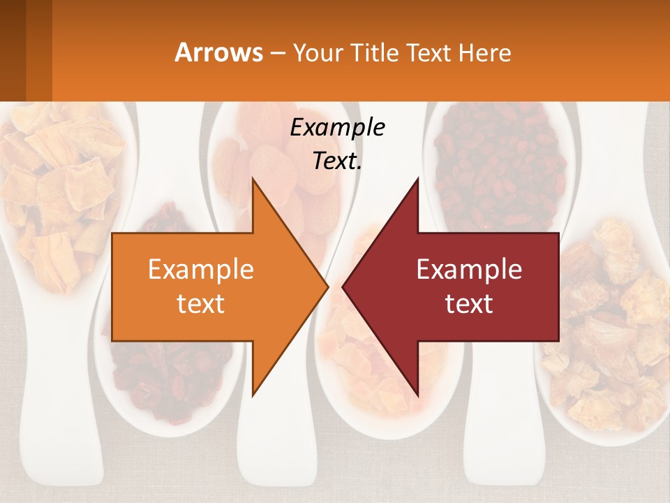 Four Spoons Filled With Different Types Of Food PowerPoint Template