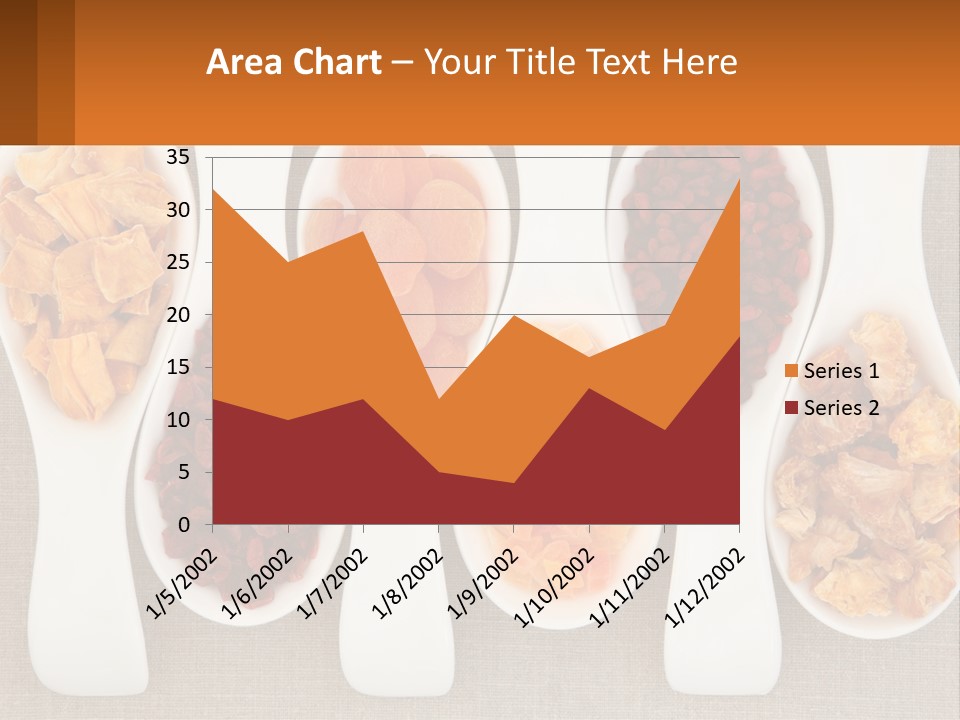 Four Spoons Filled With Different Types Of Food PowerPoint Template