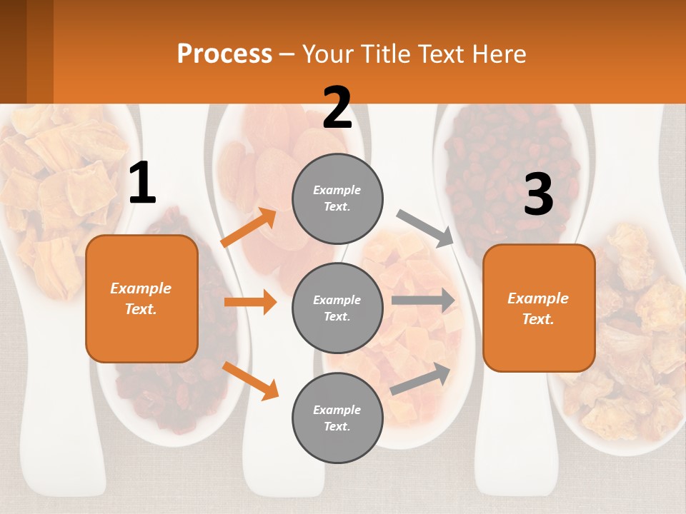 Four Spoons Filled With Different Types Of Food PowerPoint Template