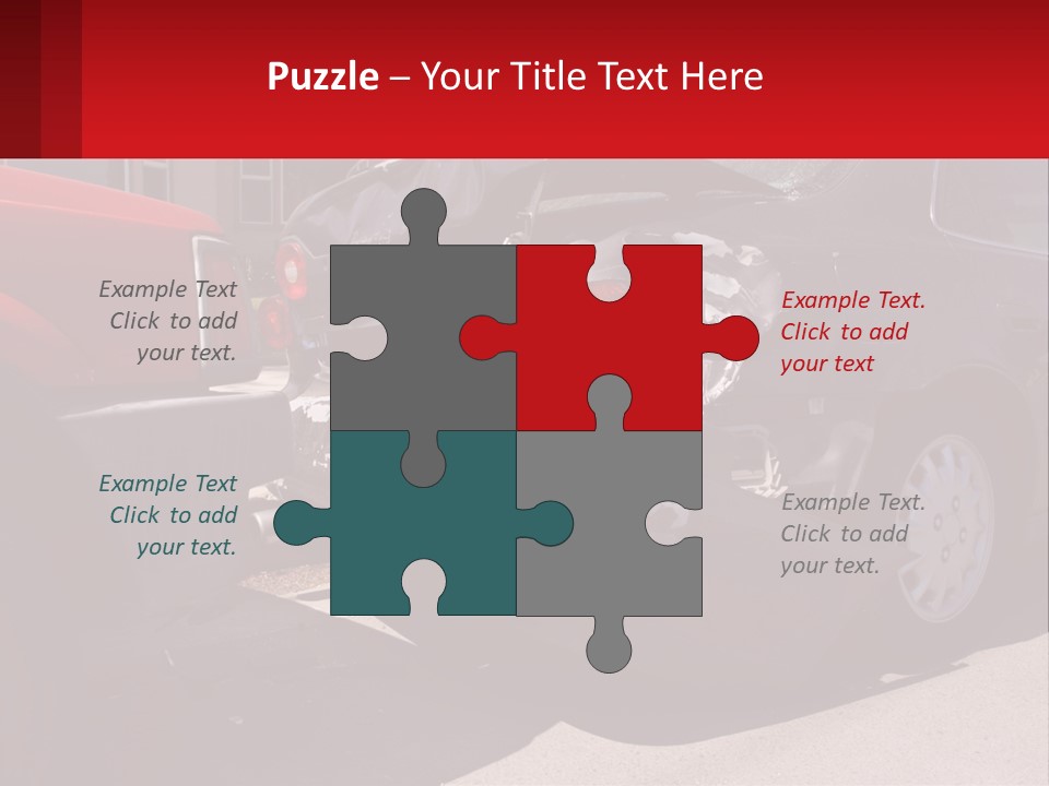 A Car That Is In The Back Of A Truck PowerPoint Template