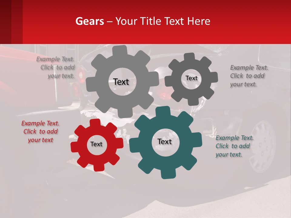 A Car That Is In The Back Of A Truck PowerPoint Template
