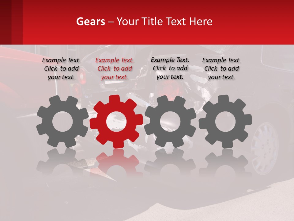 A Car That Is In The Back Of A Truck PowerPoint Template