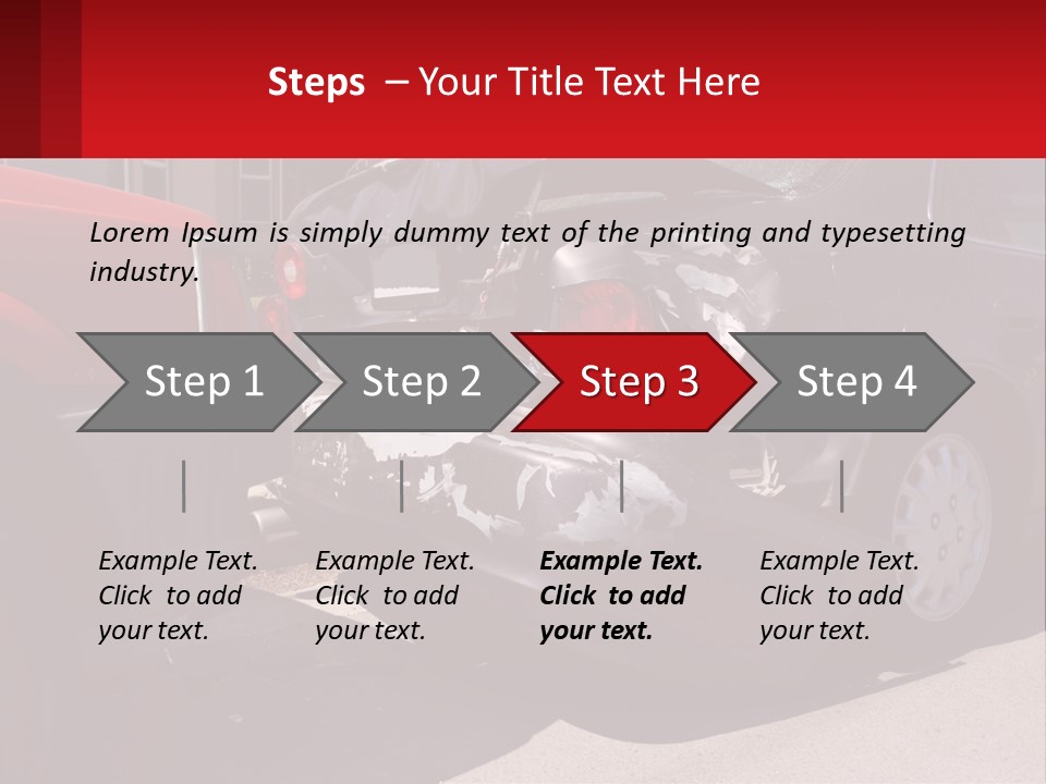 A Car That Is In The Back Of A Truck PowerPoint Template