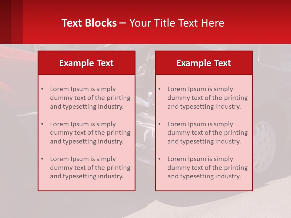 A Car That Is In The Back Of A Truck PowerPoint Template