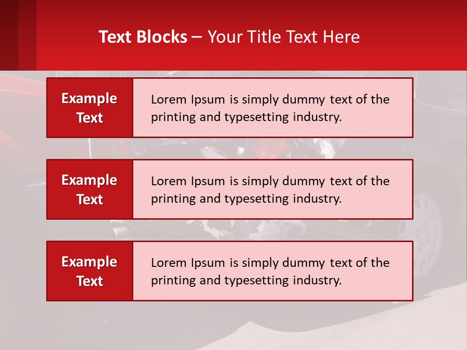 A Car That Is In The Back Of A Truck PowerPoint Template