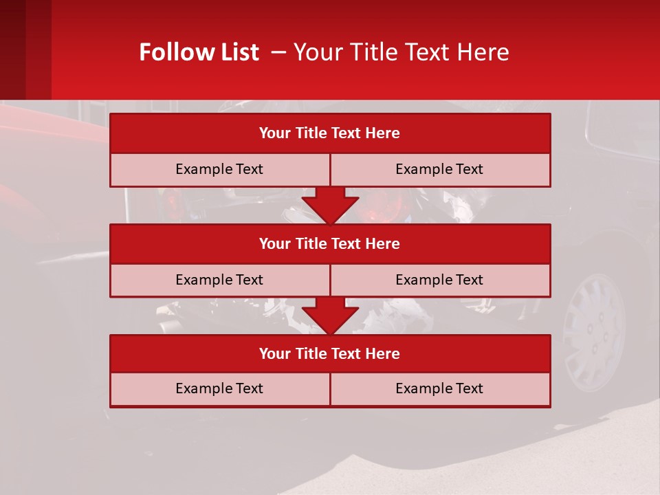 A Car That Is In The Back Of A Truck PowerPoint Template