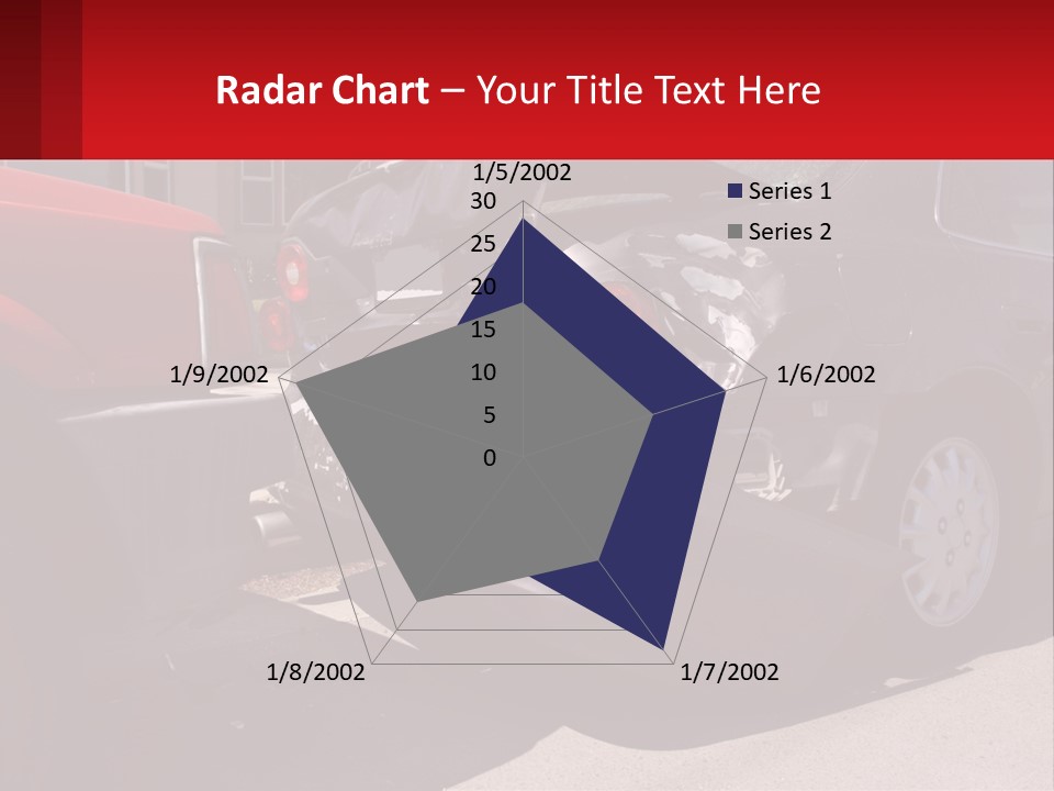 A Car That Is In The Back Of A Truck PowerPoint Template