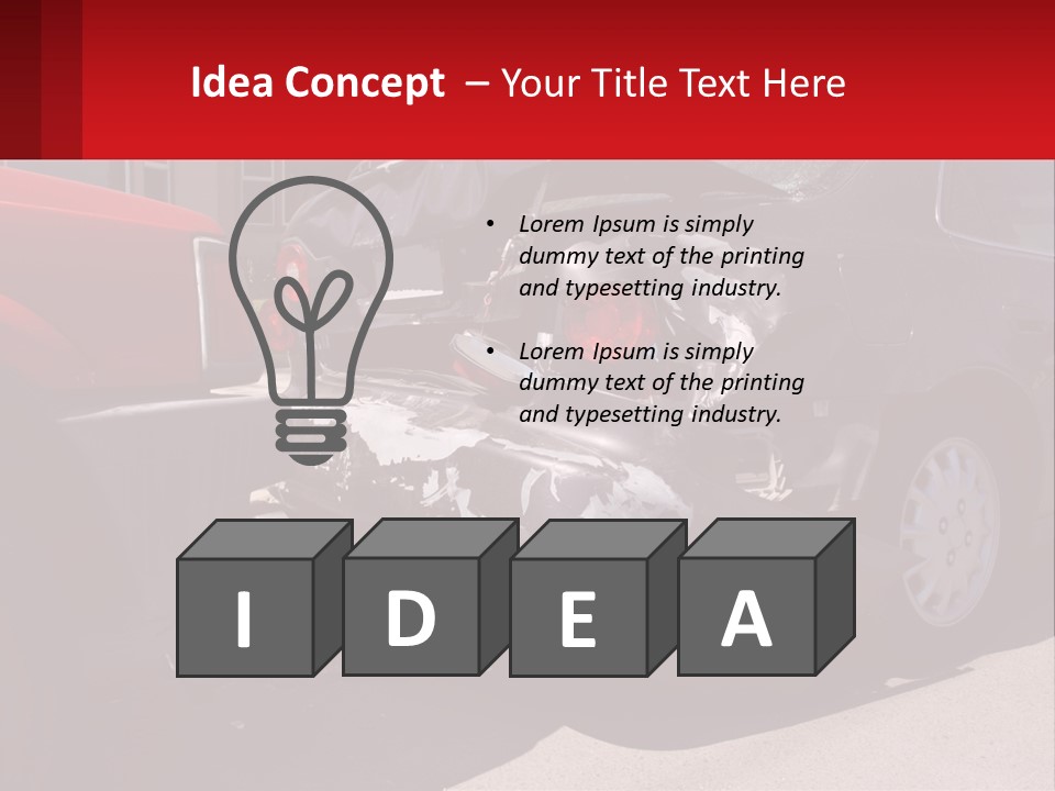 A Car That Is In The Back Of A Truck PowerPoint Template