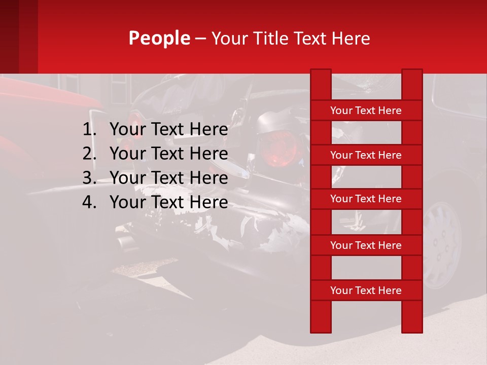 A Car That Is In The Back Of A Truck PowerPoint Template