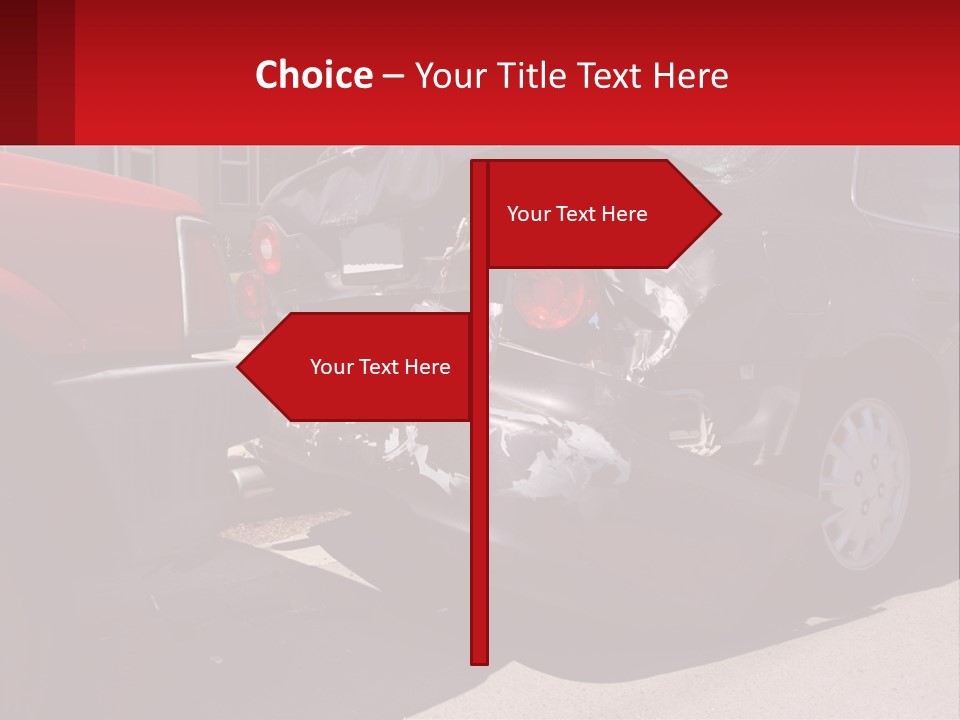 A Car That Is In The Back Of A Truck PowerPoint Template