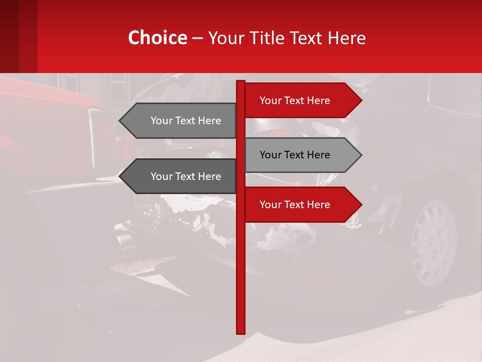A Car That Is In The Back Of A Truck PowerPoint Template
