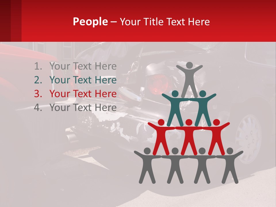 A Car That Is In The Back Of A Truck PowerPoint Template
