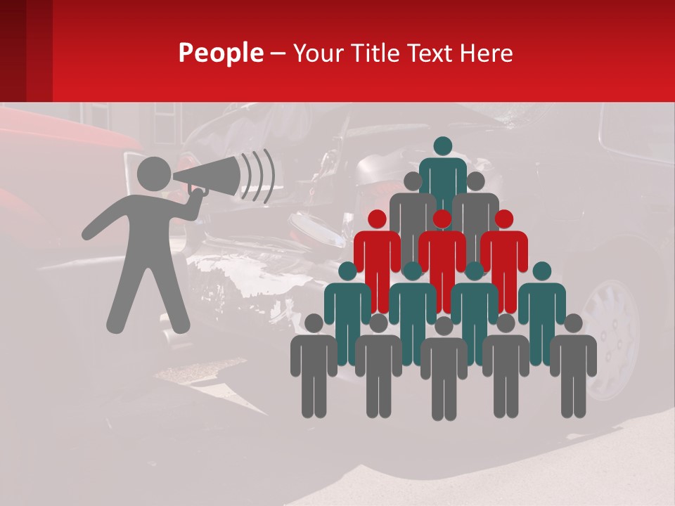 A Car That Is In The Back Of A Truck PowerPoint Template