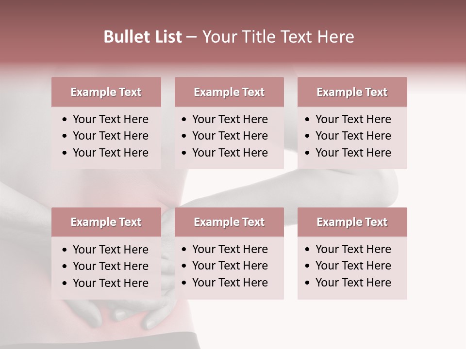 A Man Holding His Back In Pain Powerpoint Presentation PowerPoint Template