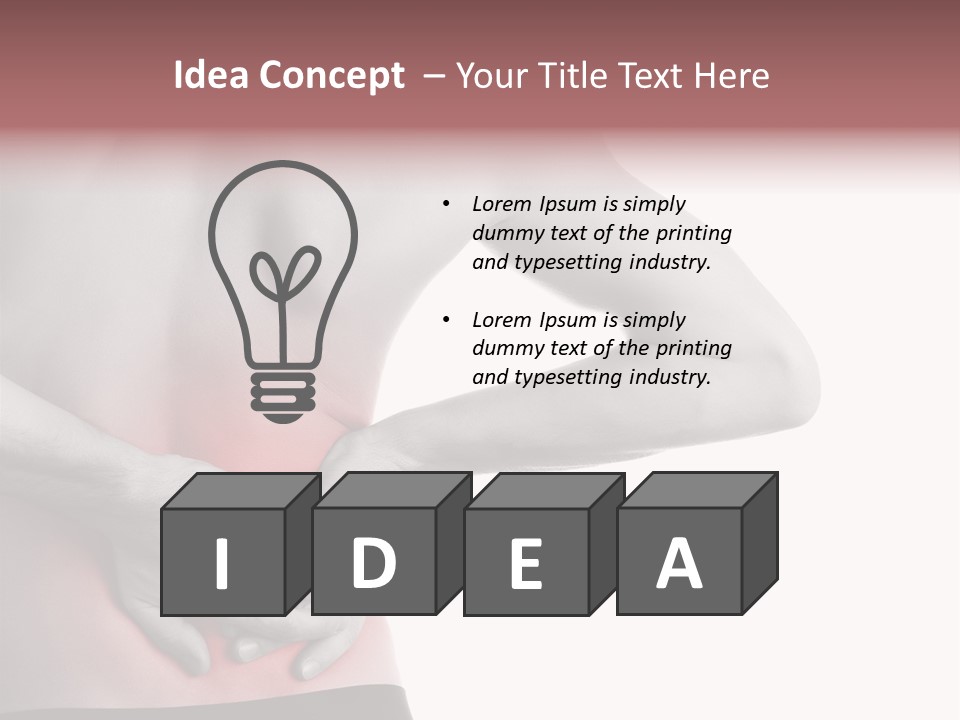 A Man Holding His Back In Pain Powerpoint Presentation PowerPoint Template